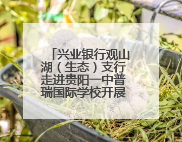 兴业银行观山湖（生态）支行走进贵阳一中普瑞国际学校开展“金融知识万里行”宣传活动